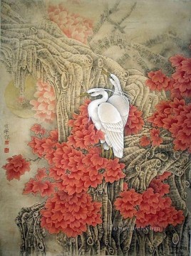 Egret in mountain antique Chinese Oil Paintings
